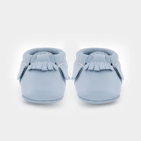 Freshly Picked Newborn Moccasin - Powder Blue