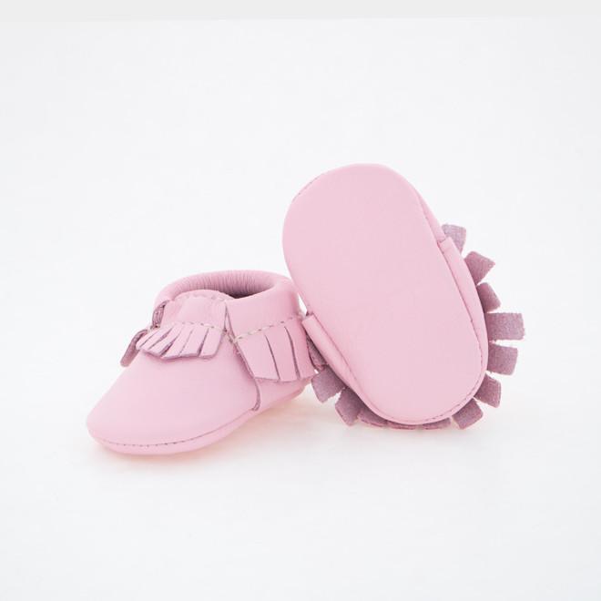 Freshly Picked Newborn Moccasin - Rose Pink