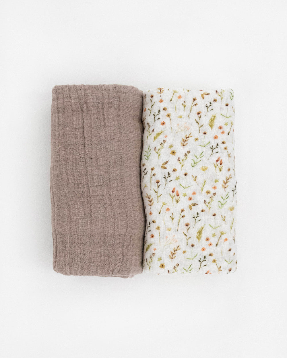 Little Unicorn Organic Cotton Muslin Swaddle Blanket 2 Pack | Floral Field