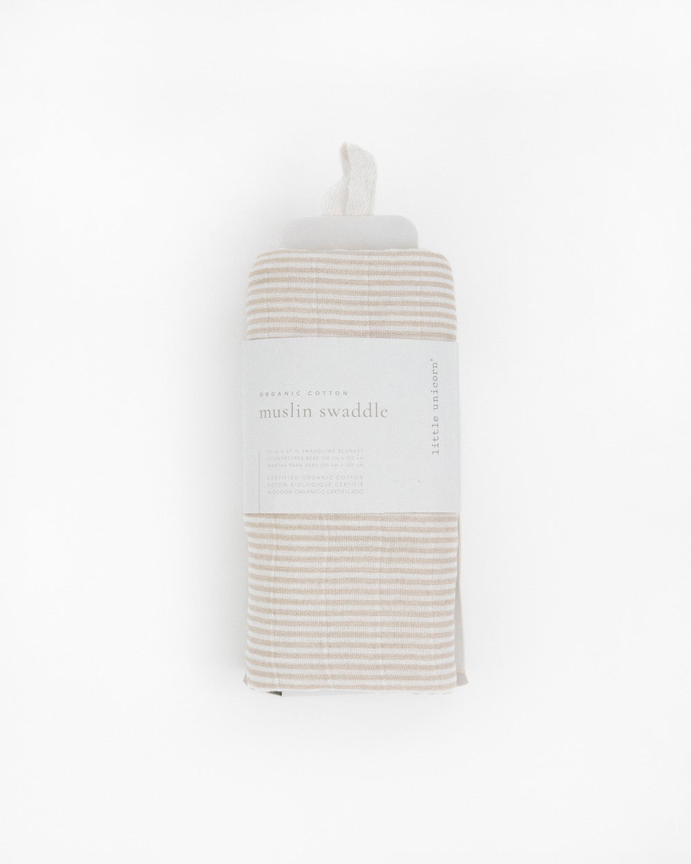 Little Unicorn Organic Cotton Muslin Swaddle Blanket | Sand Stripe