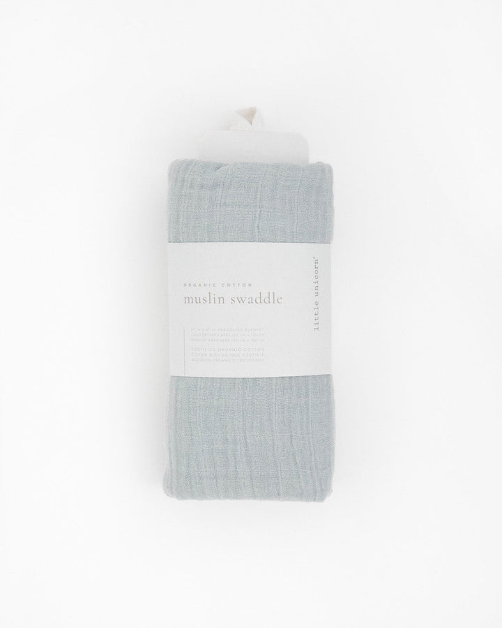 Little Unicorn Organic Cotton Muslin Swaddle Blanket | White Sage