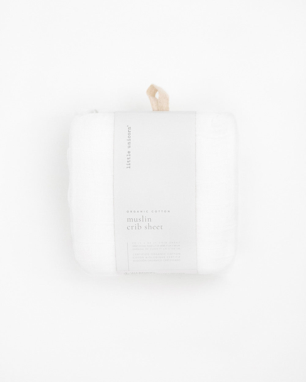 Little Unicorn Organic Cotton Muslin Crib Sheet | White