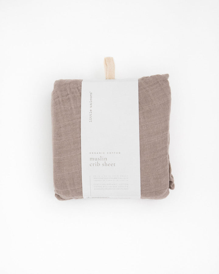 Little Unicorn Organic Cotton Muslin Crib Sheet | Driftwood