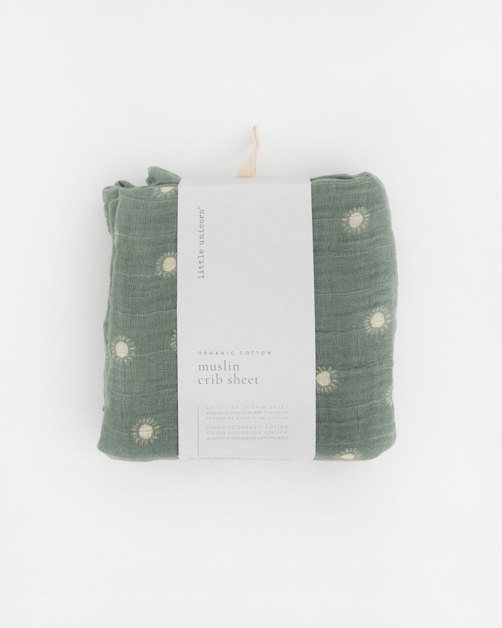 Little Unicorn Organic Cotton Muslin Crib Sheet | Sage Suns