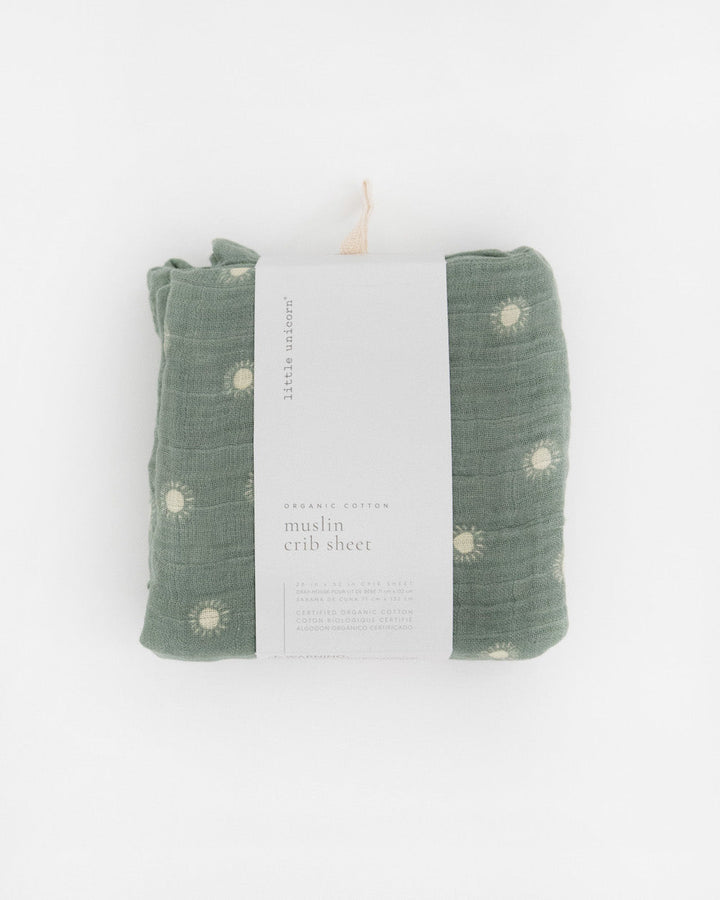 Little Unicorn Organic Cotton Muslin Crib Sheet | Sage Suns