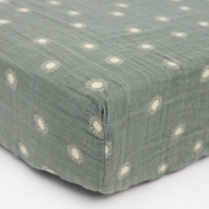 Little Unicorn Organic Cotton Muslin Crib Sheet | Sage Suns