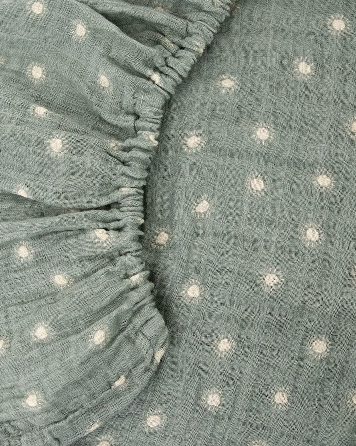 Little Unicorn Organic Cotton Muslin Crib Sheet | Sage Suns