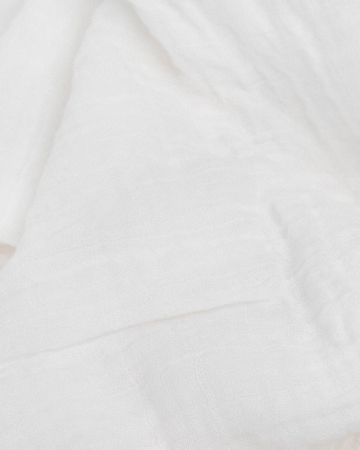 Little Unicorn Organic Cotton Muslin Swaddle Blanket 2 Pack | White
