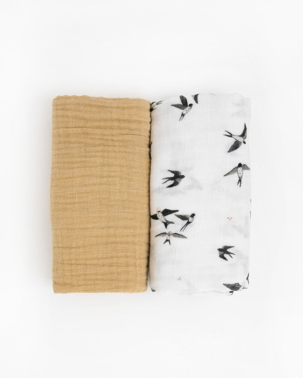 Little Unicorn Organic Cotton Muslin Swaddle Blanket 2 Pack | Swallows