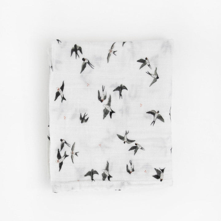 Little Unicorn Organic Cotton Muslin Swaddle Blanket | Swallows