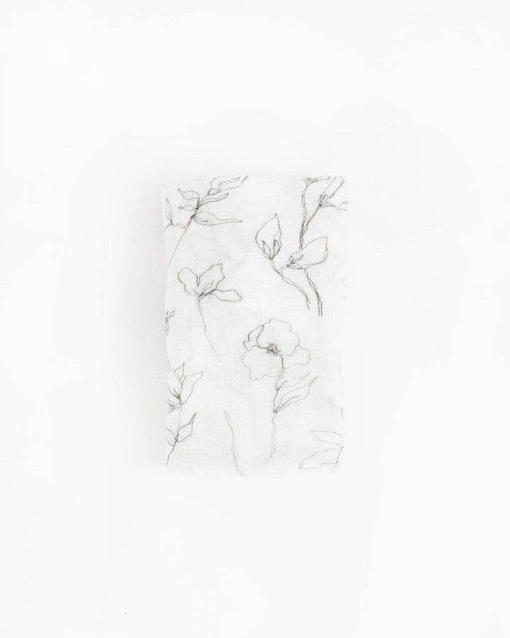 Little Unicorn Organic Cotton Muslin Swaddle Blanket | Pencil Floral