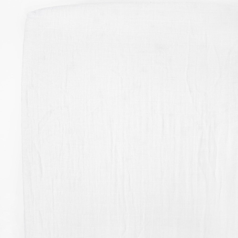 Little Unicorn Organic Cotton Muslin Crib Sheet | White