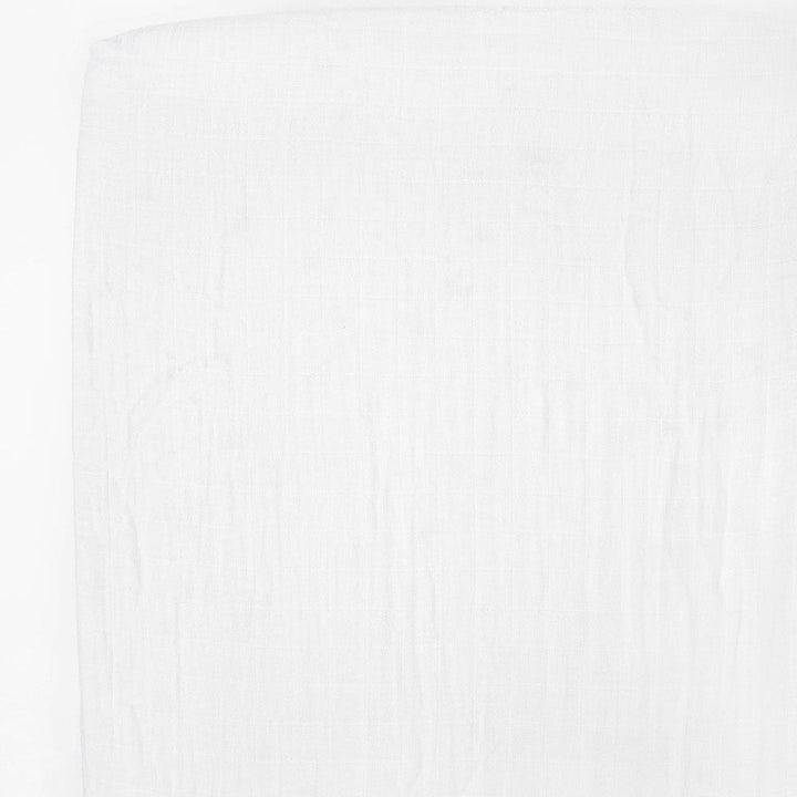 Little Unicorn Organic Cotton Muslin Crib Sheet | White