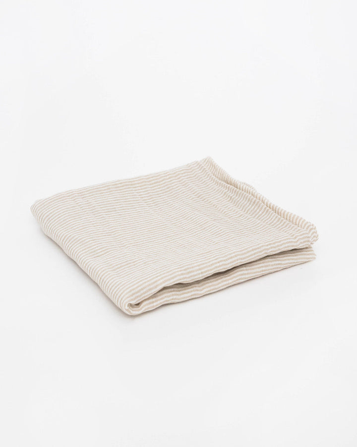 Little Unicorn Organic Cotton Muslin Swaddle Blanket | Sand Stripe