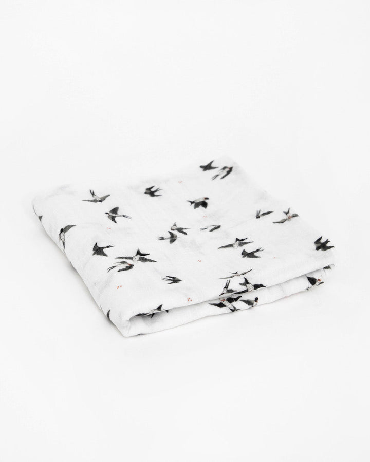 Little Unicorn Organic Cotton Muslin Swaddle Blanket | Swallows