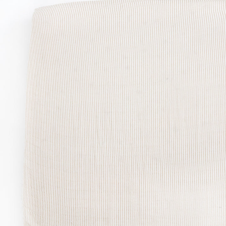 Little Unicorn Organic Cotton Muslin Crib Sheet | Sand Stripe