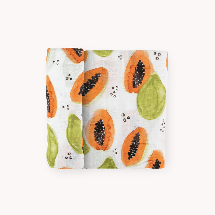 Little Unicorn Cotton Muslin Swaddle Blanket | Papaya