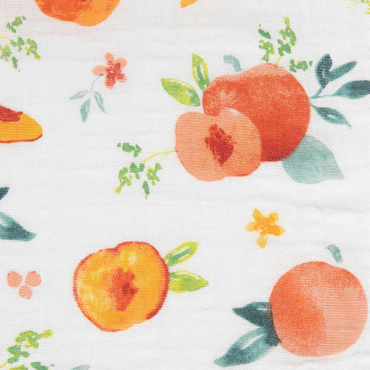 Little Unicorn Cotton Muslin Swaddle Blanket | Georgia Peach