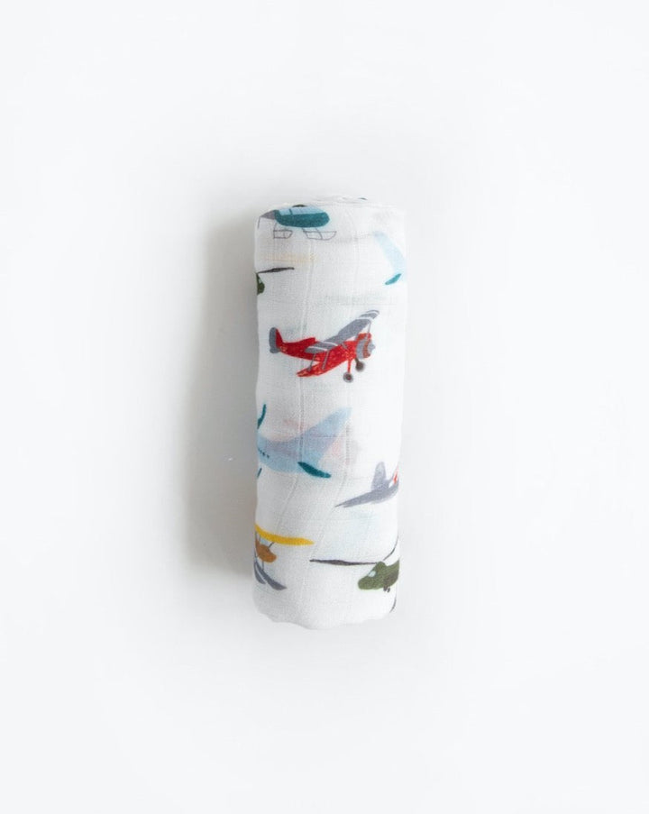 Little Unicorn Deluxe Muslin Swaddle Blanket | Air Show