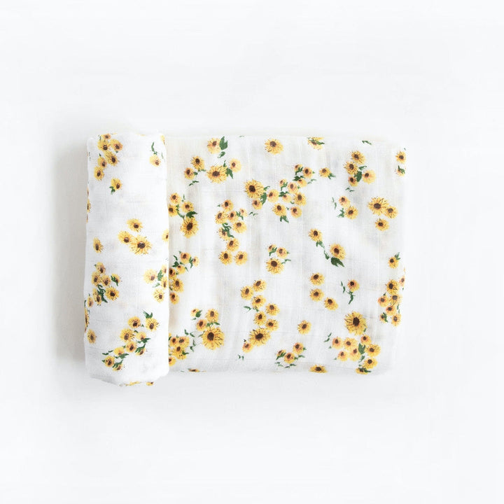 Little Unicorn Deluxe Muslin Swaddle Blanket | Ditsy Sunflower