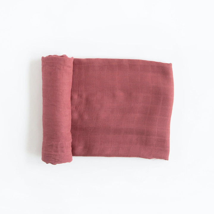 Little Unicorn Deluxe Muslin Swaddle Blanket | Dusty Maroon