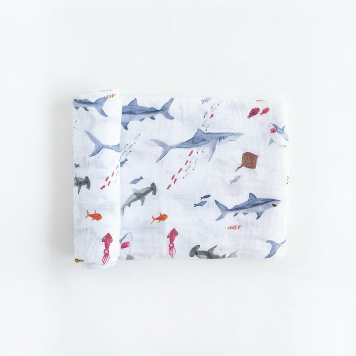 Little Unicorn Cotton Muslin Swaddle Blanket | Shark