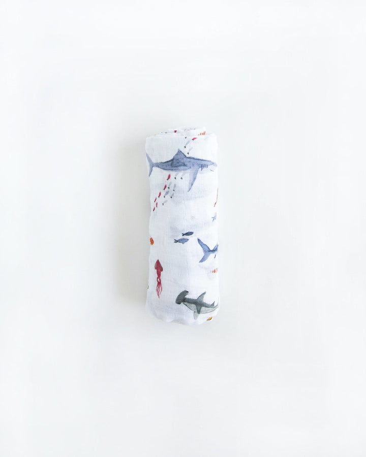 Little Unicorn Cotton Muslin Swaddle Blanket | Shark