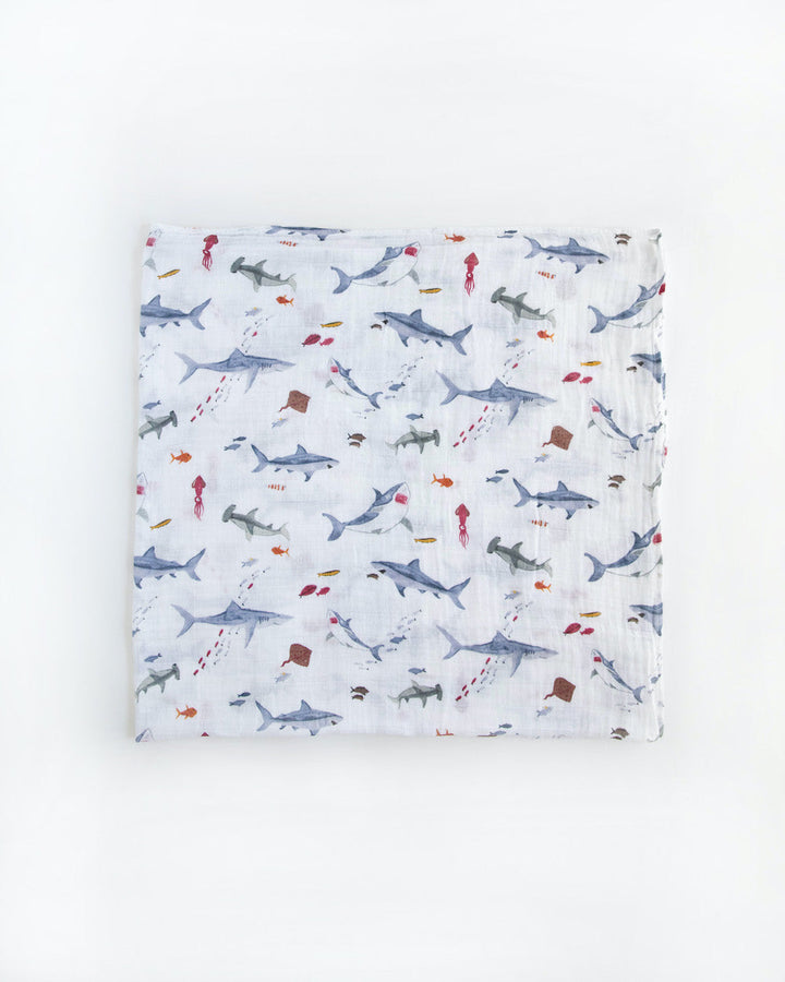 Little Unicorn Cotton Muslin Swaddle Blanket | Shark