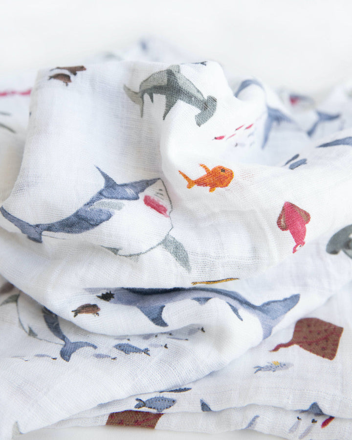 Little Unicorn Cotton Muslin Swaddle Blanket | Shark