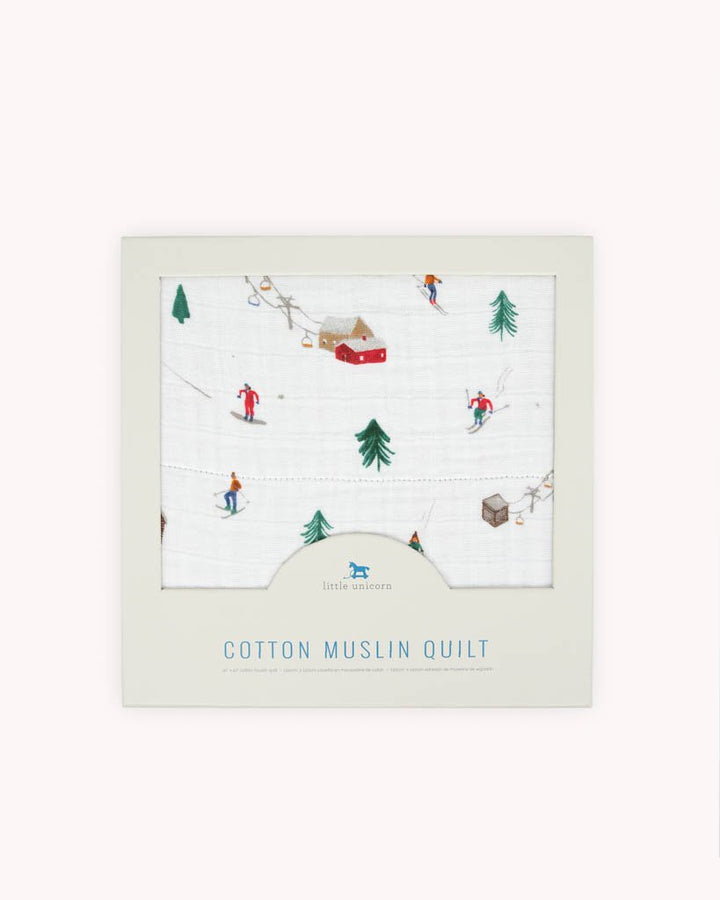 Little Unicorn Original Cotton Muslin Quilt | Powder Party