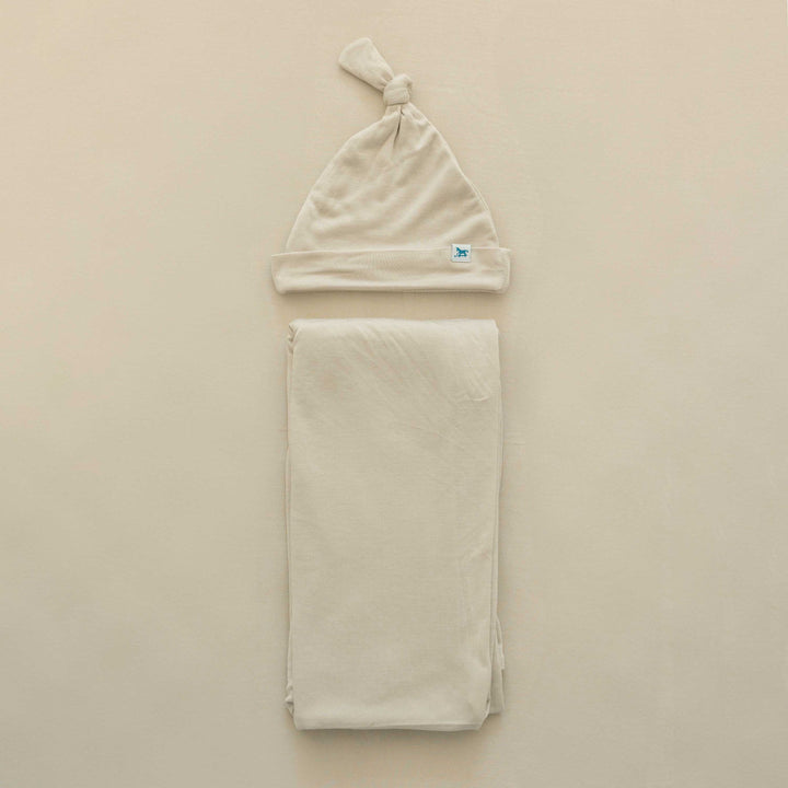 Little Unicorn Stretch Knit Swaddle and Hat Set | Pebble