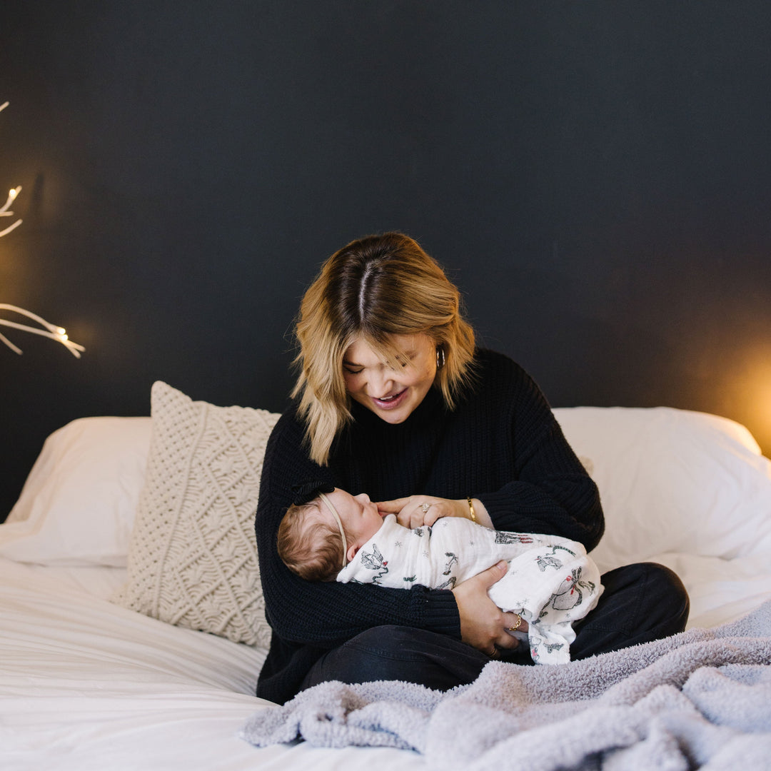 Little Unicorn Cotton Muslin Swaddle Blanket | Snow Day