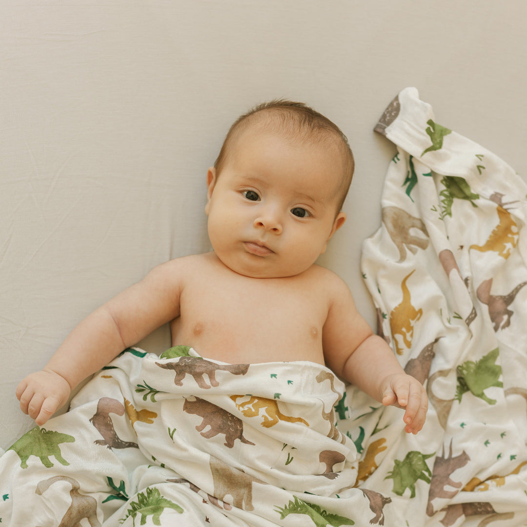 Little Unicorn Stretch Knit Swaddle Blanket | Dino Pals