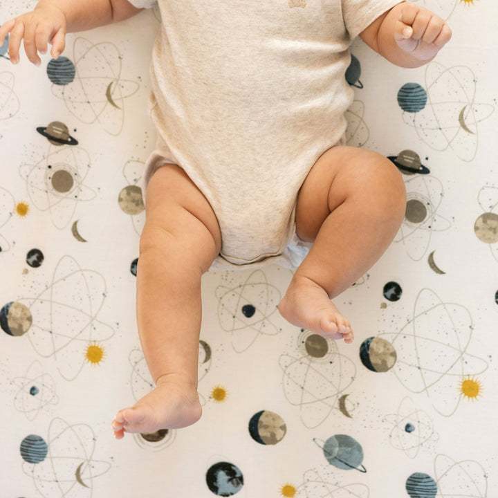 Little Unicorn Stretch Knit Crib Sheet | Planets