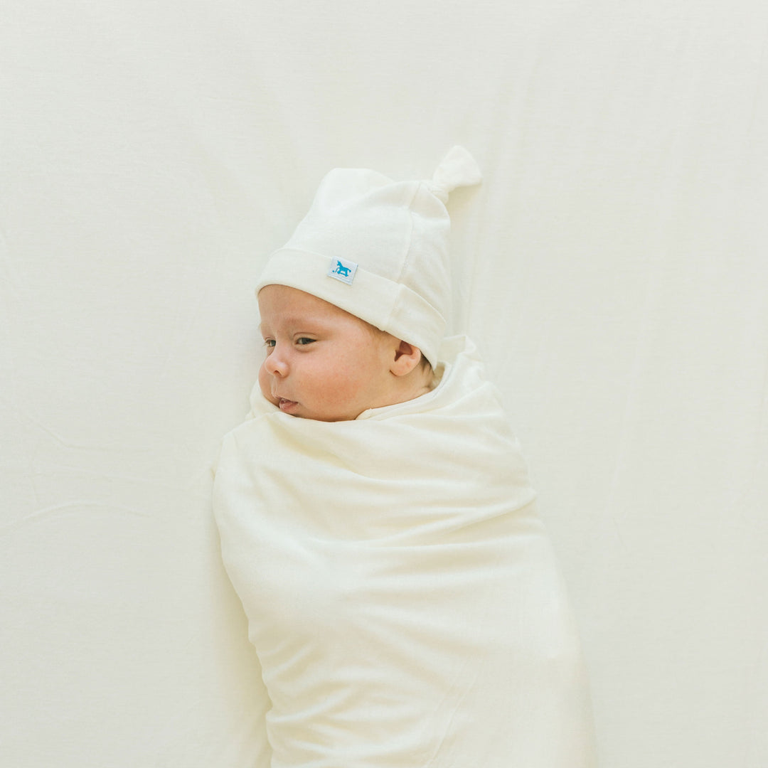 Little Unicorn Stretch Knit Crib Sheet | White