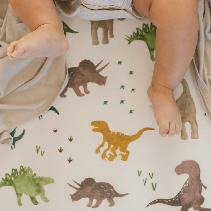 Little Unicorn Stretch Knit Crib Sheet | Dino Pals