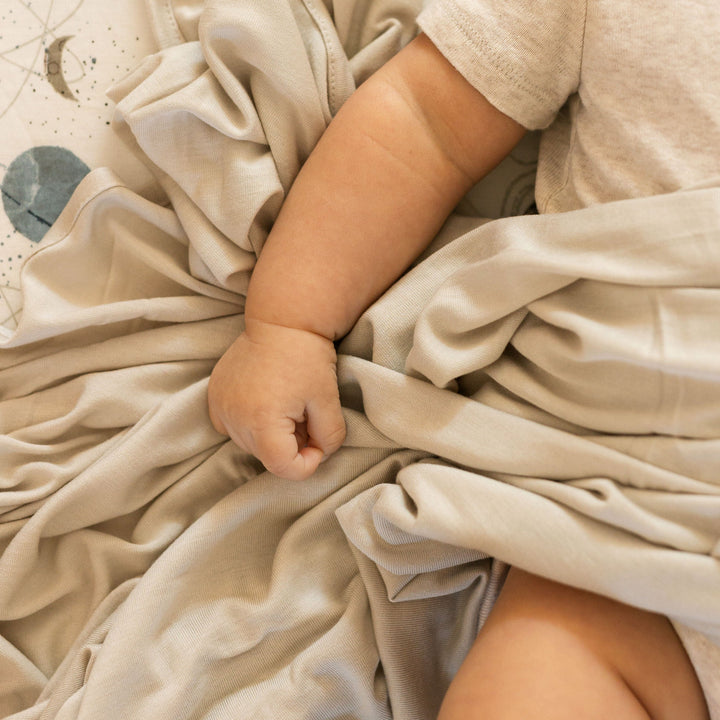 Little Unicorn Stretch Knit Swaddle Blanket 2-Pack | Grey Cross