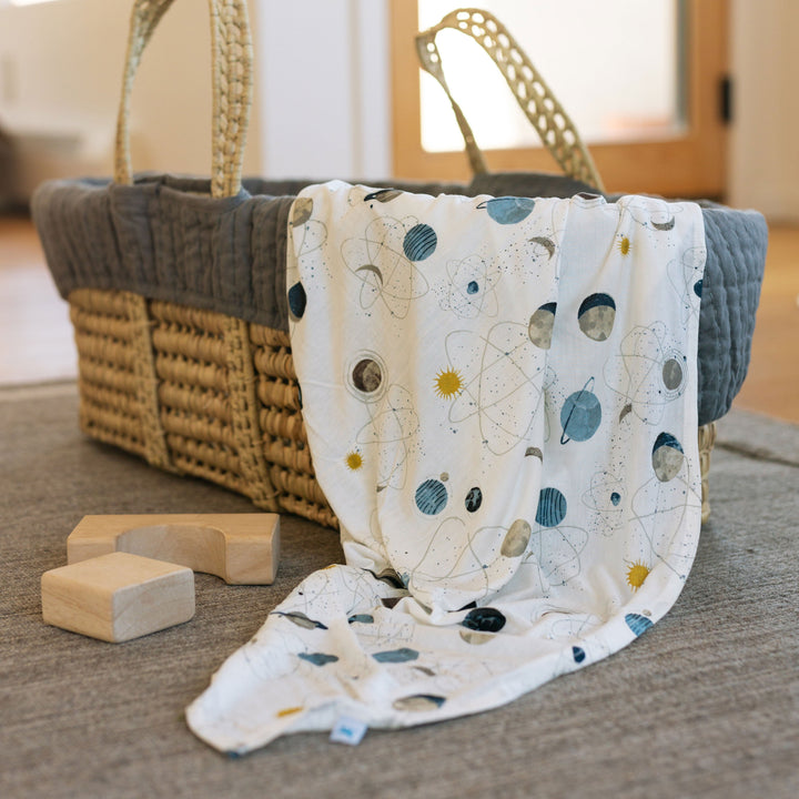 Little Unicorn Stretch Knit Swaddle Blanket | Planets