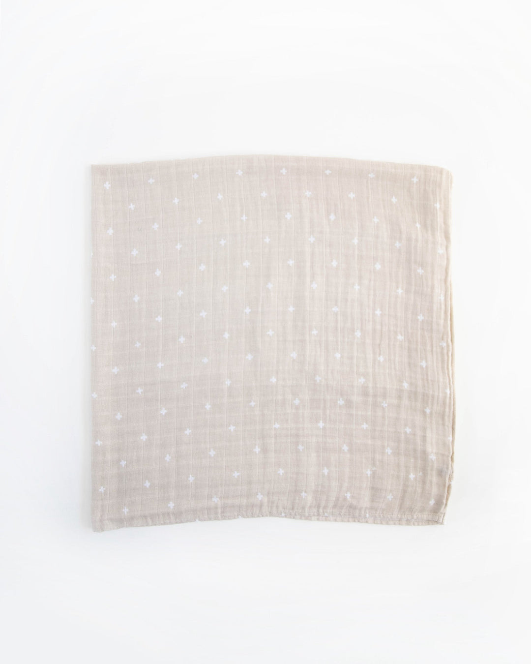 Little Unicorn Cotton Muslin Swaddle Blanket | Taupe Cross