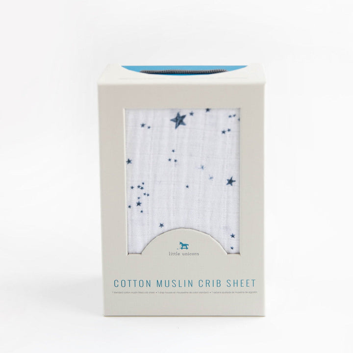 Little Unicorn Cotton Muslin Crib Sheet | Shooting Stars