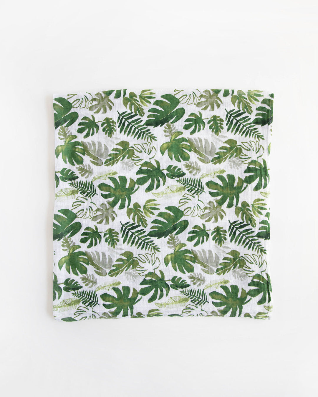Little Unicorn Cotton Muslin Swaddle Blanket | Tropical Leaf
