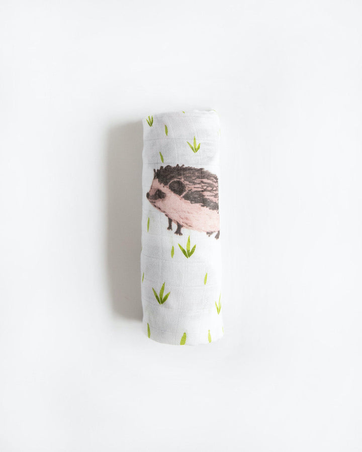 Little Unicorn Deluxe Muslin Swaddle Blanket | Hedgehog