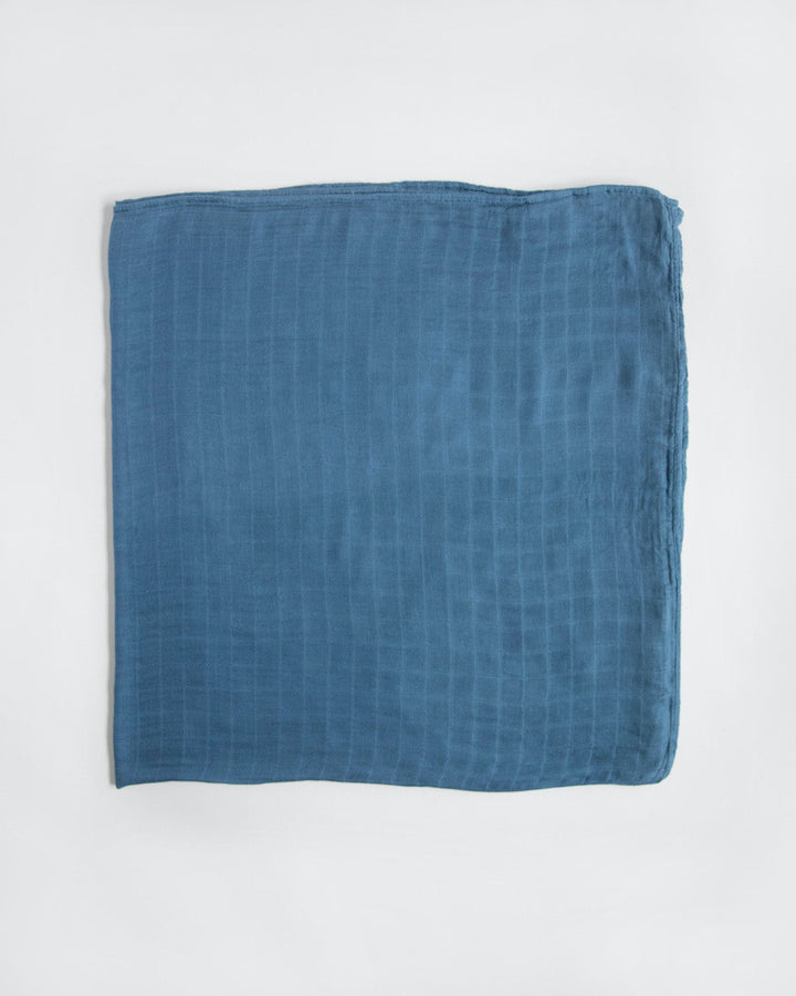 Little Unicorn Deluxe Muslin Swaddle Blanket | Blue Dusk
