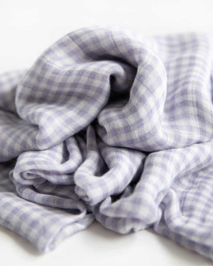 Little Unicorn Deluxe Muslin Swaddle Blanket 2 Pack | Rainbow Gingham