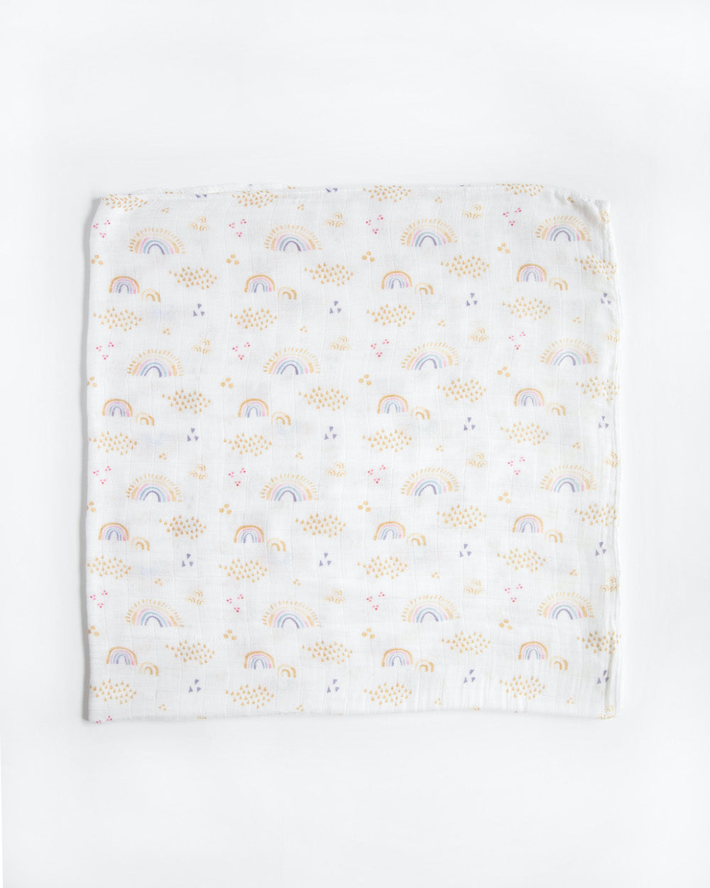 Little Unicorn Deluxe Muslin Swaddle Blanket | Rainbows & Raindrops