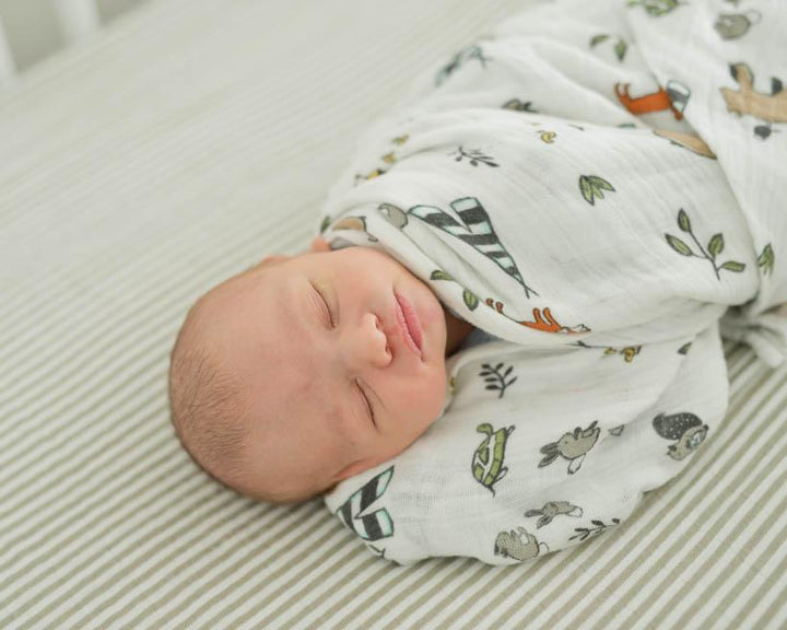 Little Unicorn Cotton Muslin Swaddle Blanket | Forest Friends