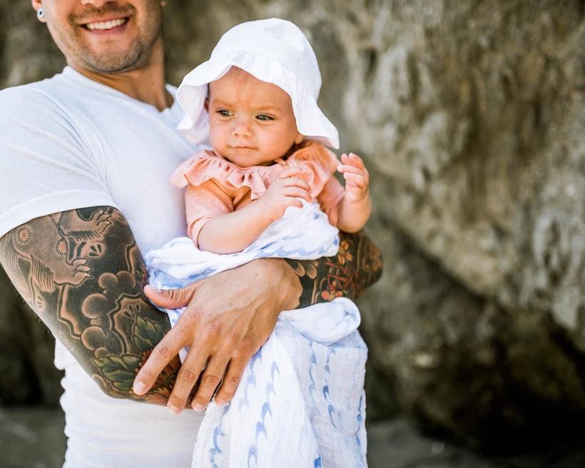 Little Unicorn Cotton Muslin Swaddle Blanket | High Tide