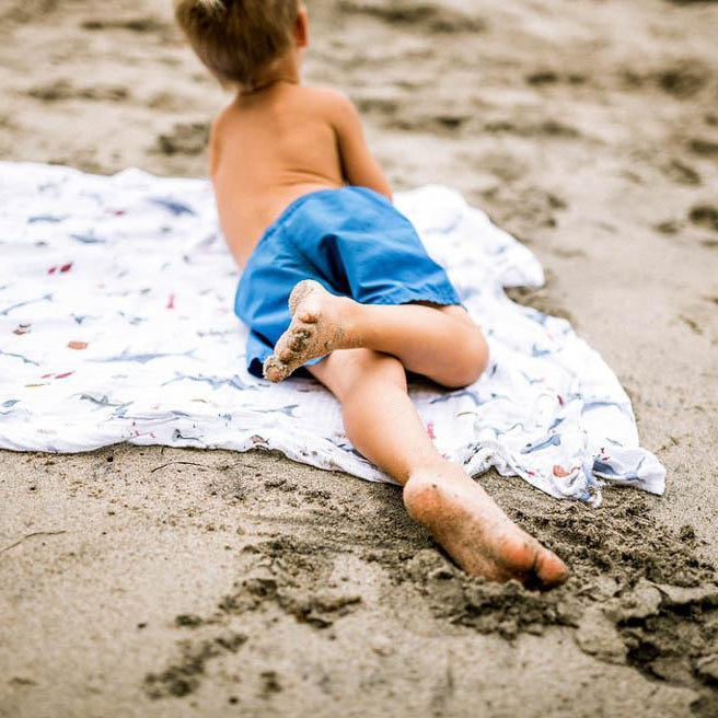 Little Unicorn Cotton Muslin Swaddle Blanket 3 Pack | Shark 2