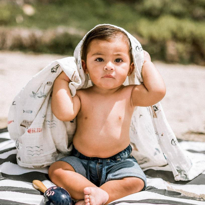 Little Unicorn Cotton Muslin Swaddle Blanket 3 Pack | Shark 2