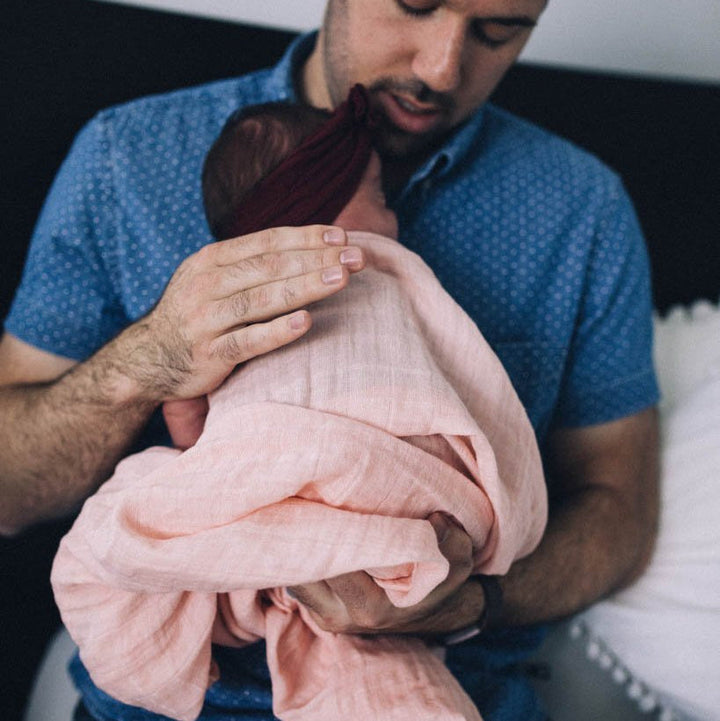 Little Unicorn Cotton Muslin Swaddle Blanket | Rose Petal